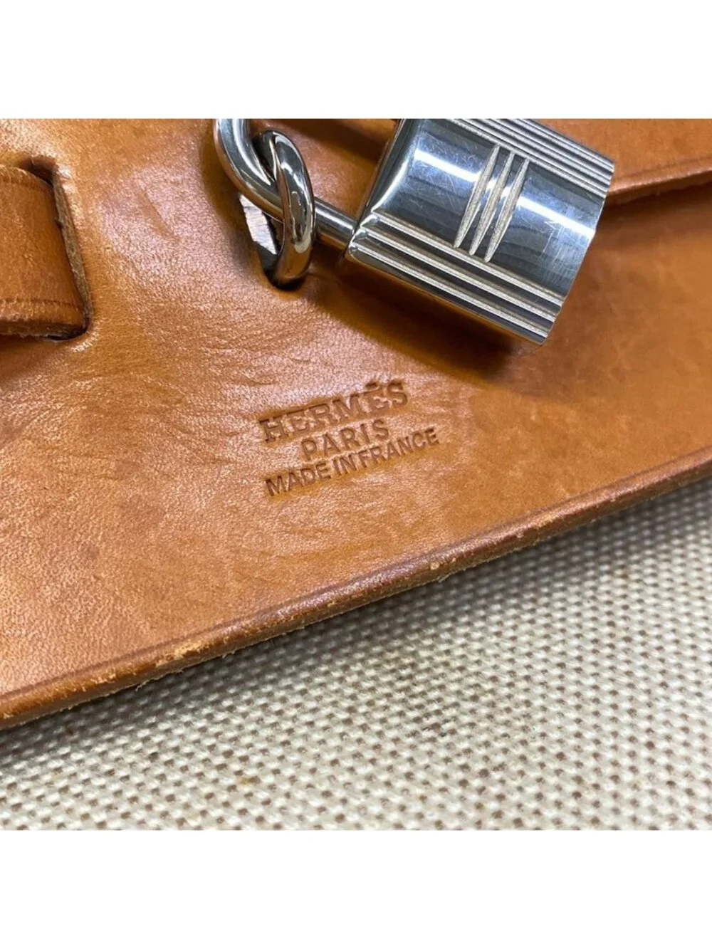 Hermes Handbag Herbag GM Ivory Brown